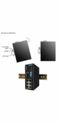 Planet switch IGS-801T, průmysl.verze 8x10/100/1000, DIN, IP30, -40 až 75°C, 12-48V