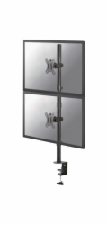 Neomounts FPMA-D550DVBLACK/Držák displeje/na stůl/10-32"/svorka/VESA 100X100/nosn. 2x6kg/2 displeje vert/černý