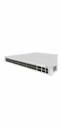 MikroTik Cloud Router Switch CRS354-48P-4S+2Q+RM, 650MHz CPU, 64MB, 1x10/100, 48xGLAN(PoE), 4xSFP+, 2xQSFP, vč. L5