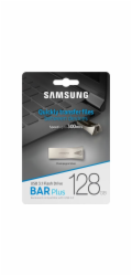 Flashdisk Samsung BAR Plus 128GB, USB 3.1, kovový, stříbrný 45020229