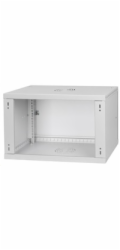 LEXI-Net 19" nástěnný rozvaděč Basic 6U 520x450, plechové dveře, bez zad, rozložený, šedý