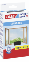 tesa® Standard, 130x150 cm, síť proti hmyzu a komárům, na okno, antracitová barva
