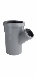 T-kus pro vnitřní kanalizaci HTplus, O 110 / 75 mm, 45°