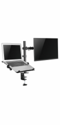NewStar FPMA-D550NOTEBOOK Neomounts FPMA-D550NOTEBOOK/Držák displeje a notebooku/na stůl/10-27"/svorka/VESA 100X100/nosn. 8+4,5kg/černý