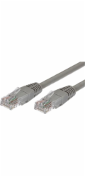 Patchcord kat.5e RJ45 UTP 2m. šedá - balení 10 ks