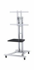Neomounts PLASMA-M1800E / Mobile Flat Screen Floor Stand (height: 110-180 cm) / Silver