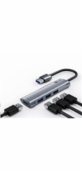 C-TECH UHB-U3-AL, USB Hub, 4x USB 3.2 Gen 1, hliníkové tělo