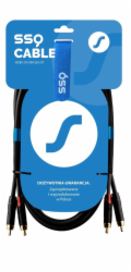 SSQ RCARCA3 - kabel 2x RCA - 2x RCA - 3 m, Černá
