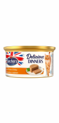 BUTCHER S Delicious Dinners Kuře s krůtím masem - mokré krmivo pro kočky - 85 g
