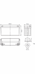 Baterie Conexpro GEL-12-150 GEL, 12V/150Ah, T18-M8, Deep Cycle 
