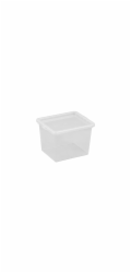 Úložný kufr OKKO BASIC BOX, 3,5 l, průhledný, 17×20,5×14,5 cm