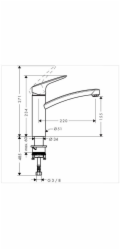 Kuchyňská baterie Hansgrohe Logis 718320