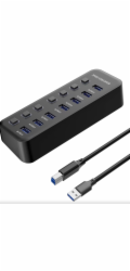 USB 3.2 Superspeed HUB 7-portový s vypínači portů