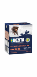 BOZITA Masové kousky s lososem v želé – vlhké krmivo pro psa – 370 g