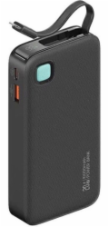 Usams Powerbanka USAMS Powerbank s výsuvným kabelem Výsuvná Lightning 10000 mAh PD 20W Fast Charge XY Series černá/černá 10KCD22501 (US-CD225)