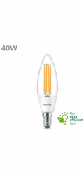 LEMP LED E14 B35 2,3W 3000K 485LM FIL