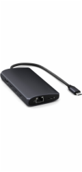 Satechi Satechi USB-C Multiport Adapter 8K - USB-C adaptér (USB-C, HDMI, 3x USB 3.2 Gen 2 10Gbps, 1x USB 3.2 Gen 1 5Gbps, UHS-II čtečka SD karet, Ethernet port) (půlnoc)