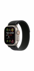 Apple Watch 49mm Black Trail Loop - M/L - Natural Titanium Finish * *