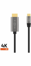 Kabel FIXED s konektory USB-C/HDMI, USB-C 3.1 Gen 2 18Gbps, HDMI 2.0 4K60Hz, 2m, šedý