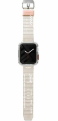 Řemínek Skinarma Shokku Apple Watch 45/44/42 mm béžová/béžová