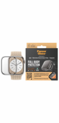PanzerGlass - Ochrana obrazovky pro chytré hodinky - celotelová, s D3O, 45 mm, transparentní - sklo - barva rámu cerná - pro Apple Watch Series 9 (GPS)