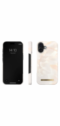 iDeal Fashion Case MagSafe iPhone 16 Rose Pearl Marble