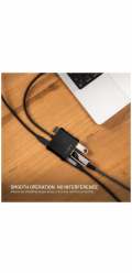 FIXED HUB Quadri, 5-portový hliníkový USB-C, 140W, PD 3.1, vesmírne čierna