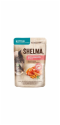 SHELMA Kitten with salmon in sauce - mokré krmivo pro kočky - 85g