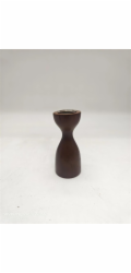 Svícen Domoletti, dřevěný, 11 cm, hnědý