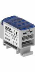 MOREK Distribuční blok modrý 2x 2,5-16 mm Výstup: 6x 2,5-6 mm 1000 V AC/1500 V DC Mab1080B10