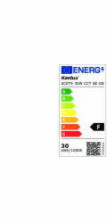 Kanlux Projektor ACTE 30W CCT SE GR s pohybovým senzorem 2400lm(WW)/3240lm(NW)/2910lm(CW) 3000K/4000K/6500K IP44 Šedá 38497