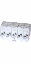 Simet Distribuční blok - odbočka Al/Cu SCB 25-5X (80150) SIMBLOCK šedý 81500002