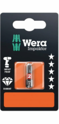 Diamantový křížový vrták Wera PH2 x 25 mm, impaktní 851/1