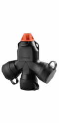 FAMATEL Pryžová rozbočka 3 zásuvky T-kus 16A 3P 250V IP54 5P PL/FR – pryžová průchodka 187F-5