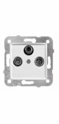Panasonic LINNERA S RTV-SAT zásuvka, bílý lesk 91440041