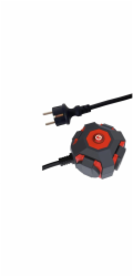 Düwi Prodlužovací kabel do dílny, venkovní, vysoce výkonný, kulatý, IP44, H07RN-F, 3G1,5 mm2, 1,4 m, 34103