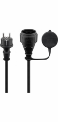 Goobay Venkovní síťový kabel 5m, černý - Délka kabelu 5m