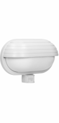 Orno Nástěnná lampa MUSAM, zahradní svítidlo s pohybovým senzorem 180°, 1x60W, E27, IP44, s difuzorem, plast, bílá Symbol: LF-1/W EAN: 590825,LF-1/W