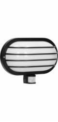 Orno Nástěnná lampa LASO, zahradní svítidlo s pohybovým senzorem 180, 1x60W, E27, IP44, plast, černá, LF-2/B