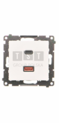 Kontakt-Simon TEC2CAQ.01/111 Nabíječka Simon 55 USB C+A (modul), 30 W, 230 V matně bílá TEC2CAQ.01/111