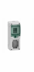 Schneider Mureva rozvaděč IP65 pro povrchovou montáž 1x4 pro připojení zásuvek mgMRV-1-4-NT-T/1, 1 otvor 65x85 mm 13175