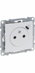 Legrand SUNO - Plochá zásuvka 2P+Z - 16 A - s USB typu C - 1,5 A - automatické svorky - s krytkou, Bílá - Legrand 721189 himp