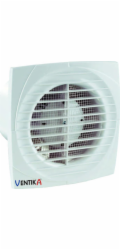 Ventika Nástěnný ventilátor bílý, průměr 100 mm, s vypínačem a šňůrkou, krátký límec, jednoduchý D100Dws Vents.d100Dws