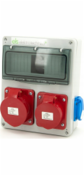 ELS Elektrotechnika Rozvaděč budov 32A/5 + 16A/5 + 2*GS 230V, nástěnná skříň, bez vybavení, 8NO211