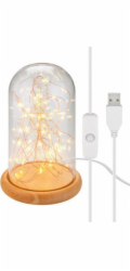 Goobay Skleněná kopule s mikro LED světelným řetězem