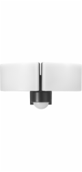 Orno Dvojitý zahradní reflektor TOS DUO LED 2x20W s PIR, 2x1600lm, IP65, 4000K, PC, šedý