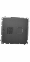 Kontakt-Simon Simon Basic Počítačová zásuvka RJ45, kategorie 6, jednoduchá s protiprachovou clonou (modul), černá BM61.01/49