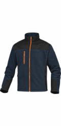 Delta Plus BRIGHTON2 - fleecová mikina, zip po celé délce, 5 kapes, laminovaný polyester, 420 g/m2, Ripstop - šedo-černá 3XL