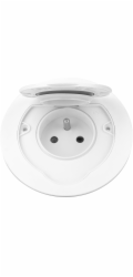 Orno Hermetická kulatá elektrická zásuvka, IP55, 1x2P+Z (francouzská), bílá