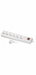 Velstro Prodlužovací kabel s vypínačem 6 zásuvek 10A 5m /OMY 3x1/ bílý PS-670WS T-106220